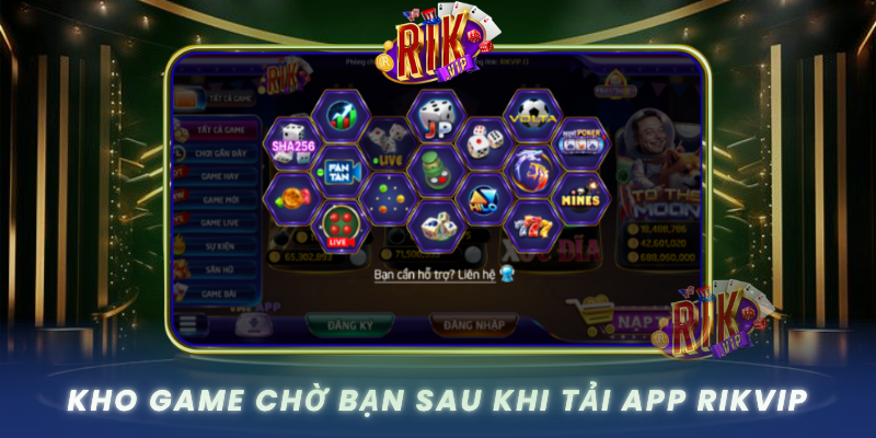 Kho Game Cho Ban Sau Khi Tai App Rikvip